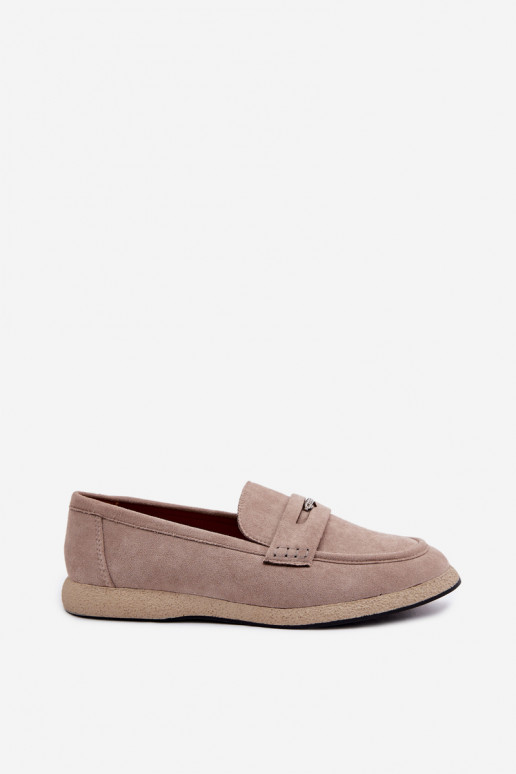 Mocassini in suede sintetico color sabbia da donna Vinceza 62273