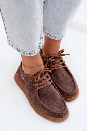 Scarpe in suede sintetico marroni Vinceza 95391