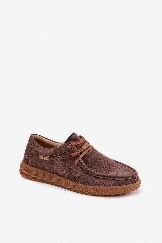 Scarpe in suede sintetico marroni Vinceza 95391