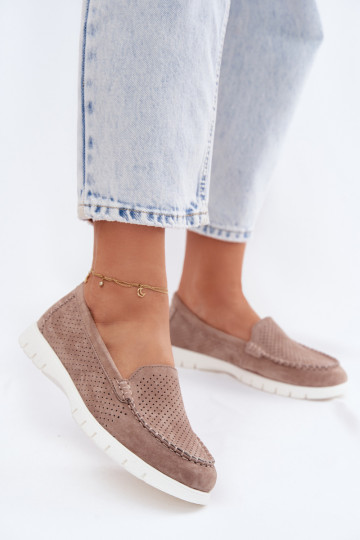 mocassini da donnaAbilitatoturalnego dalla pelle scamosciatau Vinceza 95360 beige