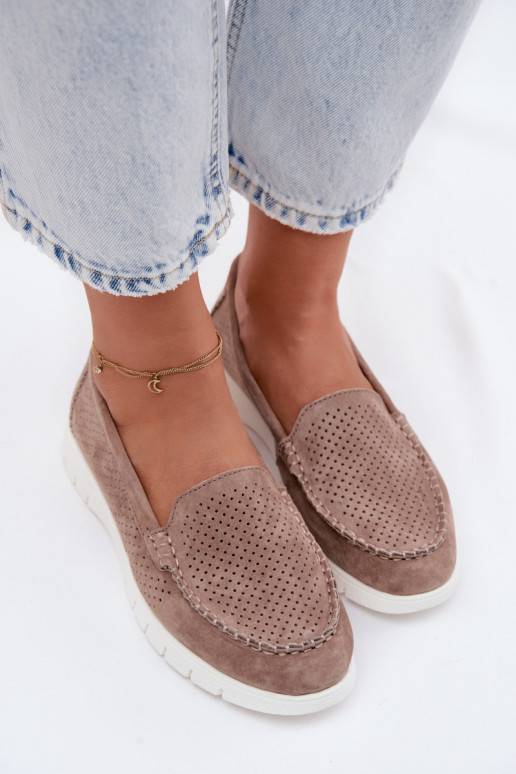 mocassini da donnaAbilitatoturalnego dalla pelle scamosciatau Vinceza 95360 beige