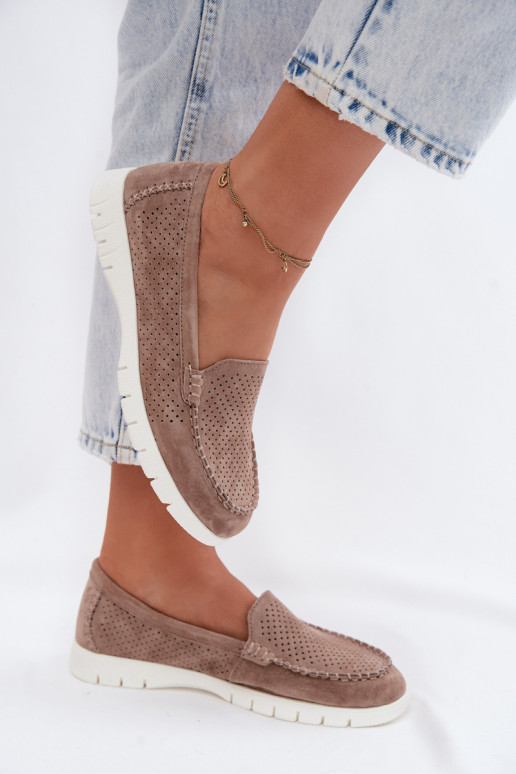 mocassini da donnaAbilitatoturalnego dalla pelle scamosciatau Vinceza 95360 beige