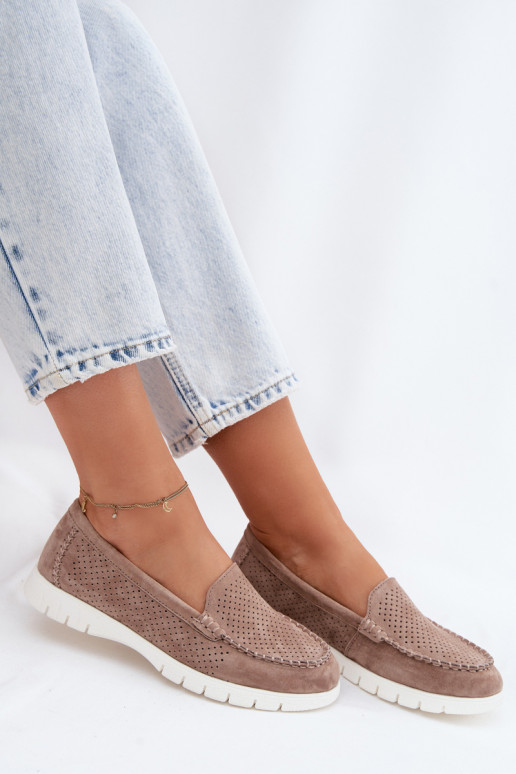 mocassini da donnaAbilitatoturalnego dalla pelle scamosciatau Vinceza 95360 beige