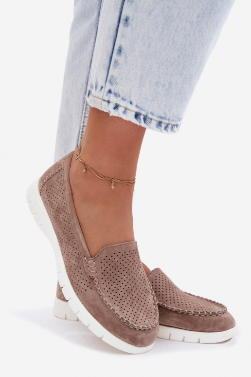 mocassini da donnaAbilitatoturalnego dalla pelle scamosciatau Vinceza 95360 beige