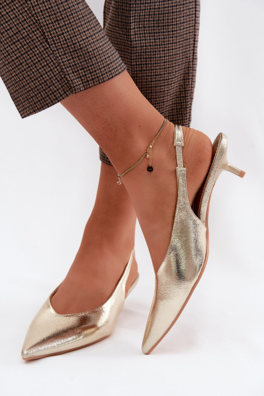 Sandali da donnaImitacji Skóry con i tacchi colore dorato Averelle