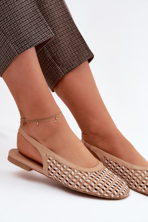 Sandali da donna con elementi traforati colore marrone Selviora