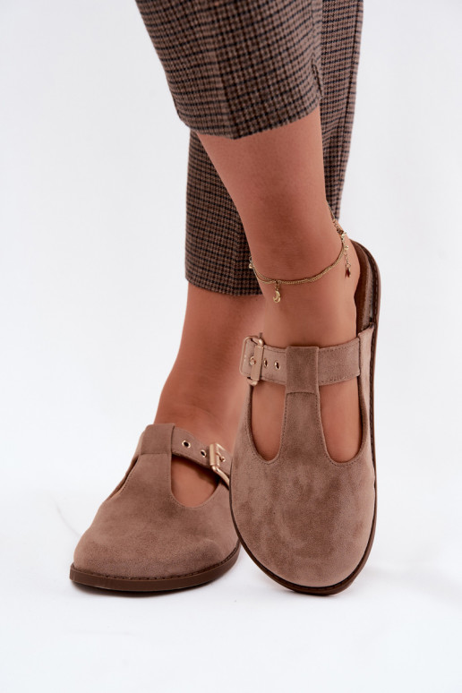 Pantofole da donna MuleImitacji dalla pelle scamosciatau beige Melvia