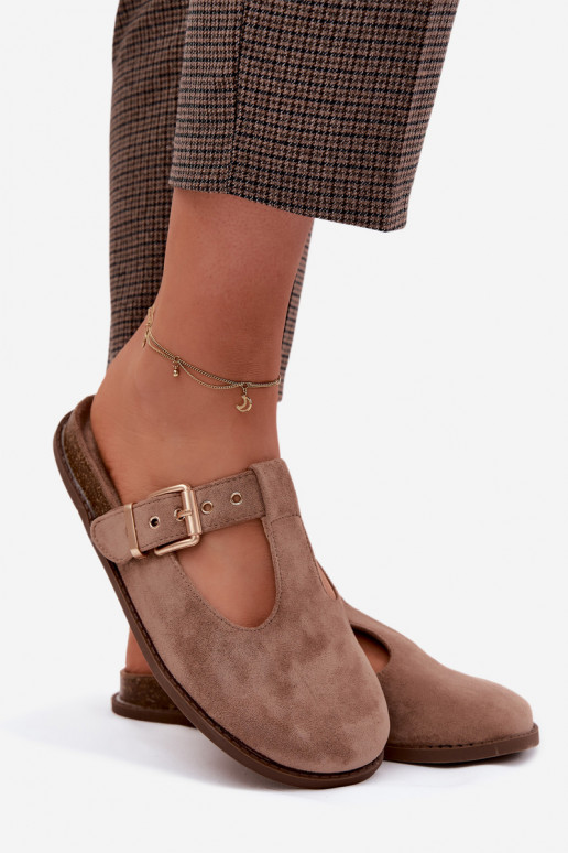 Pantofole da donna MuleImitacji dalla pelle scamosciatau beige Melvia