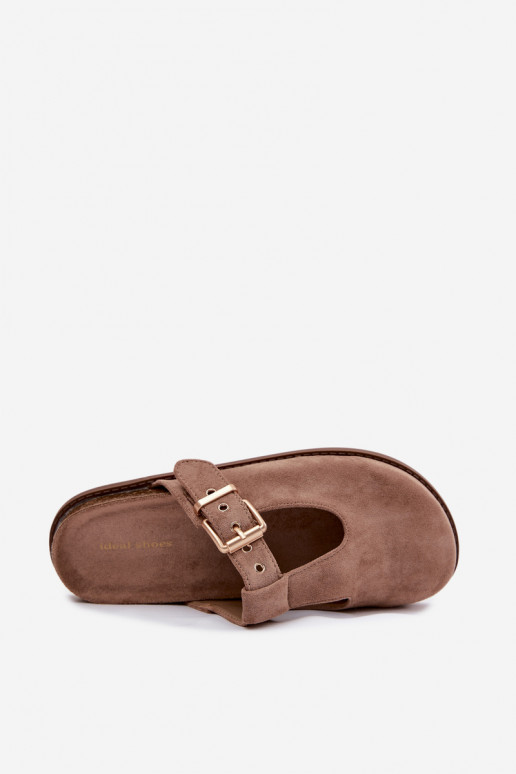 Pantofole da donna MuleImitacji dalla pelle scamosciatau beige Melvia