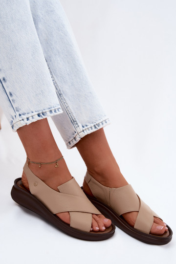 Sandali da donna Zazoo 40392 in cappuccino
