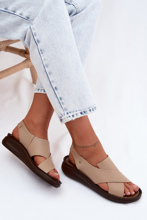 Sandali da donna Zazoo 40392 in cappuccino