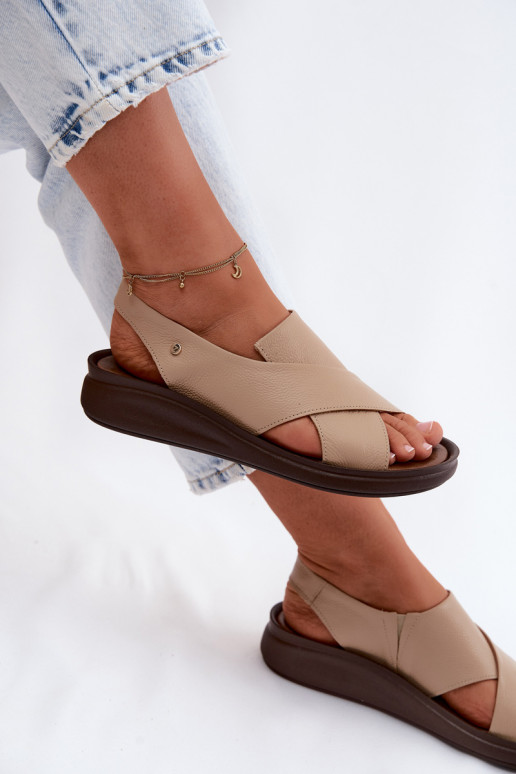 Sandali da donna Zazoo 40392 in cappuccino