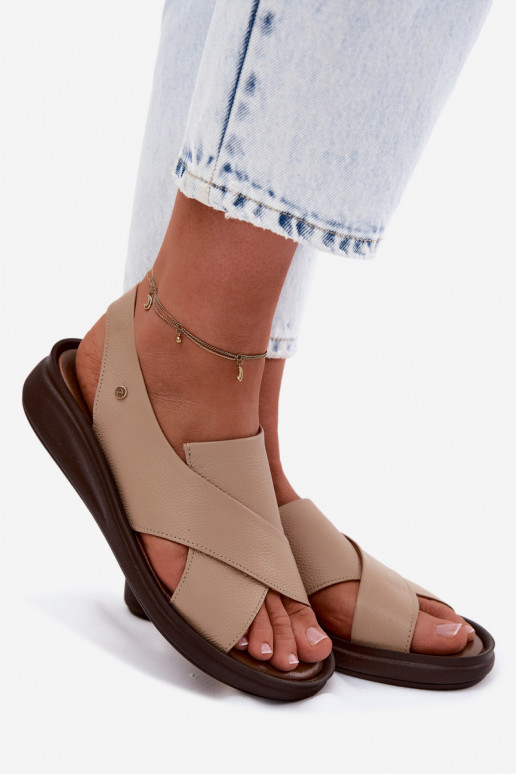 Sandali da donna Zazoo 40392 in cappuccino
