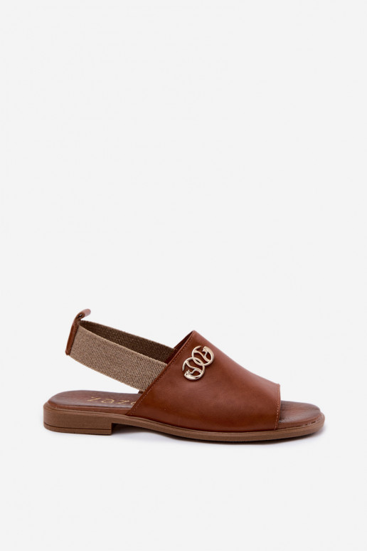 Sandali da donna Ze colore doratom Detalem Zazoo 40473 colore marrone