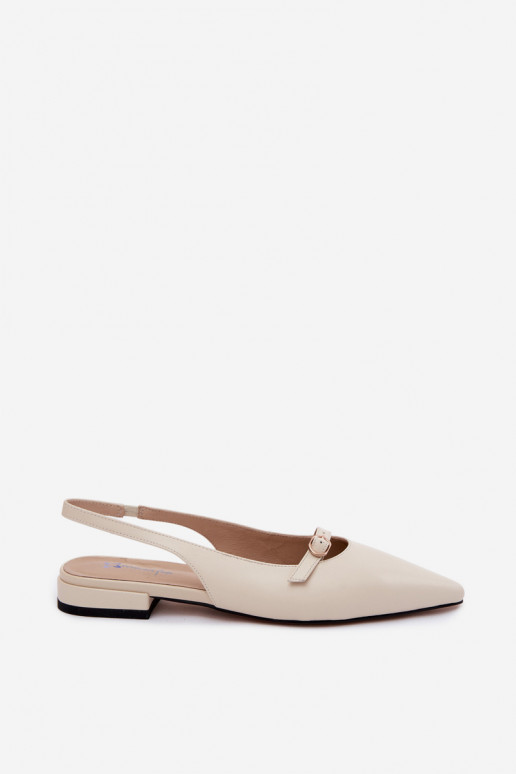 Sandali da donna con tacchi larghi Tai turiciejka K7449-22 avorio