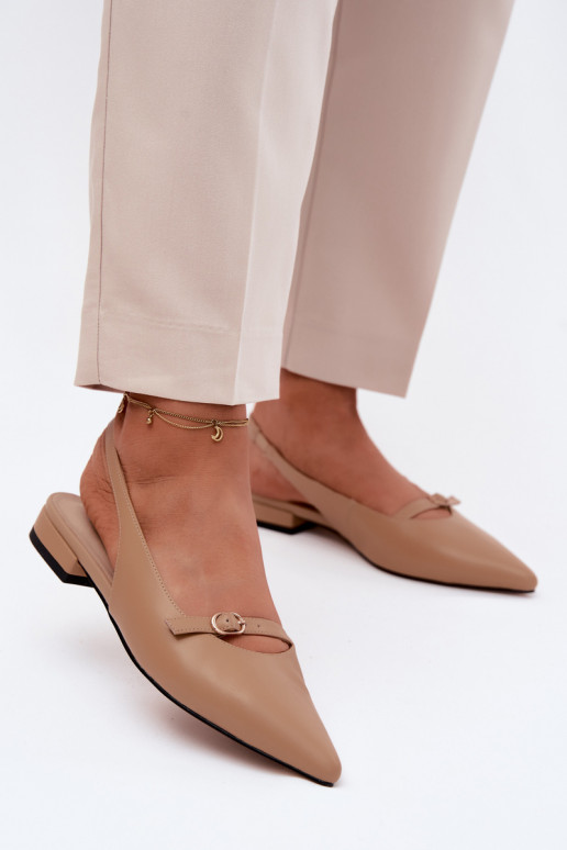 Sandali da donna con tacchi larghi Deveciejka K7449-04 beige