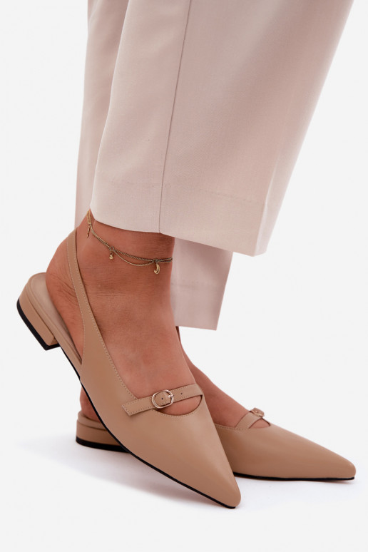 Sandali da donna con tacchi larghi Deveciejka K7449-04 beige