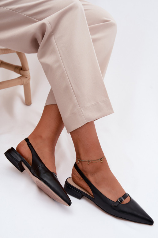 Sandali da donna con tacchi larghi Deveciejka K7449-01 colore nero