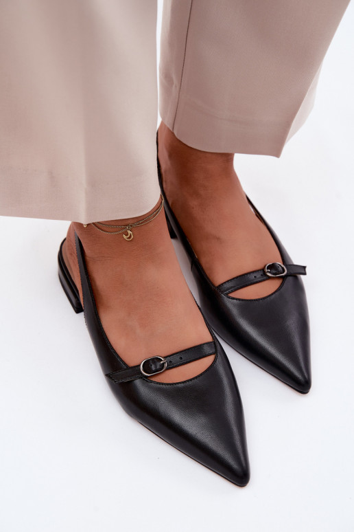 Sandali da donna con tacchi larghi Tai turiciejka K7449-01 nero