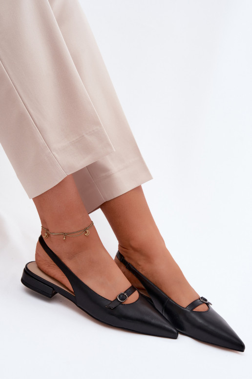 Sandali da donna con tacchi larghi Tai turiciejka K7449-01 nero