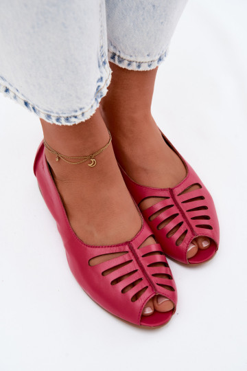Ballerine traforateAbilitatoturalnej Skóry Deveciejka P7541-15 colore rosa