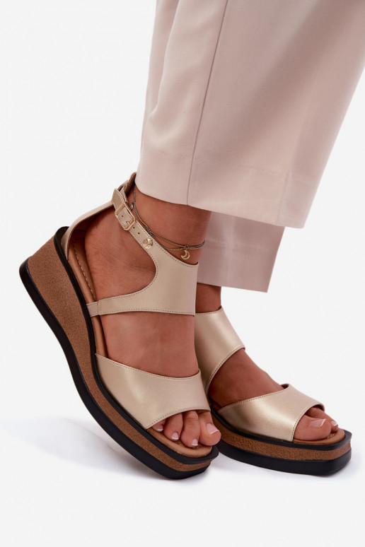 Sandali con piattaforma Tai turiciejka K7471-26 oro