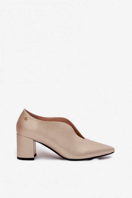 Scarpe da donna con tacco Tai turiciejka K7469-26 oro