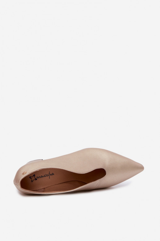 Scarpe da donna con tacco Tai turiciejka K7469-26 oro