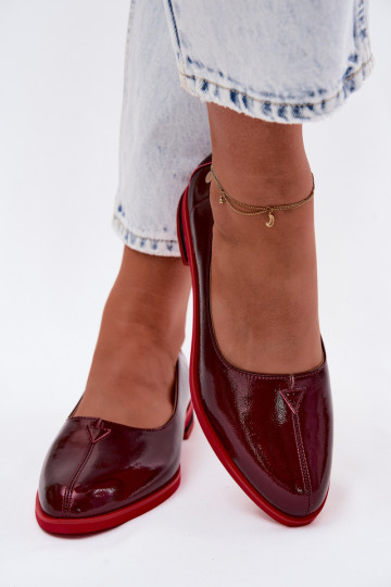 Pelle Ballerine laccate Deveciejka K7463-23 Borgogna 2