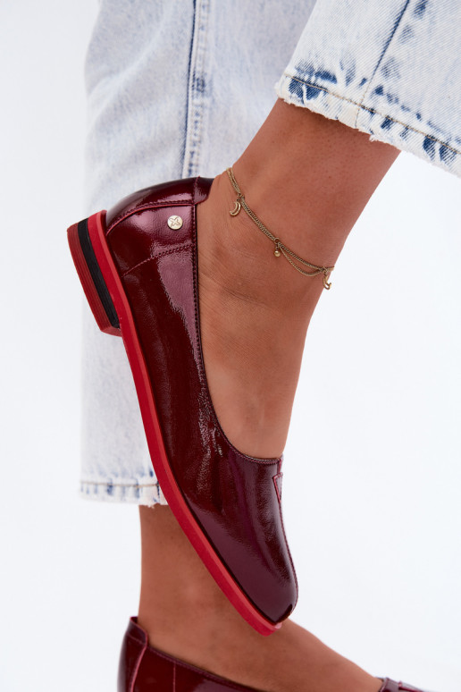 Pelle Ballerine laccate Deveciejka K7463-23 Borgogna