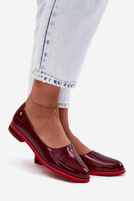 Pelle Ballerine laccate Deveciejka K7463-23 Borgogna