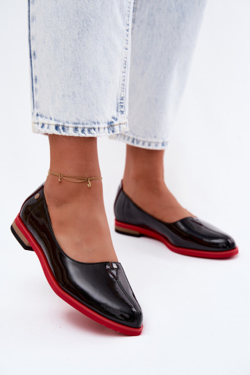 Pelle Ballerine laccate Deveciejka K7463-01 colore nero 2