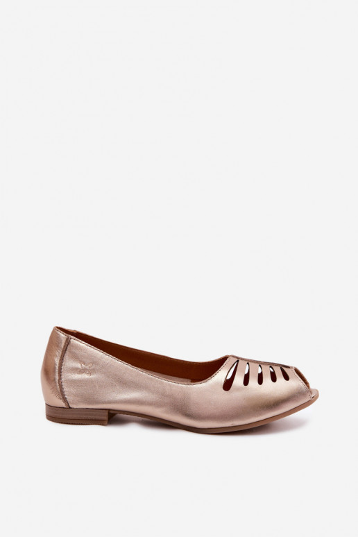 Ballerine traforate in pelle sintetica Tai turiciejka P7541-32 oro