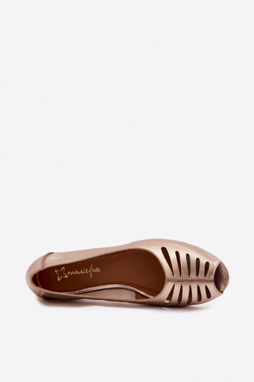 Ballerine traforate in pelle sintetica Tai turiciejka P7541-32 oro