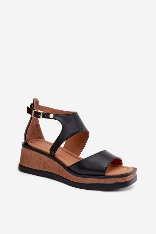 Sandali con piattaforma Tai turiciejka K7471-01 nero