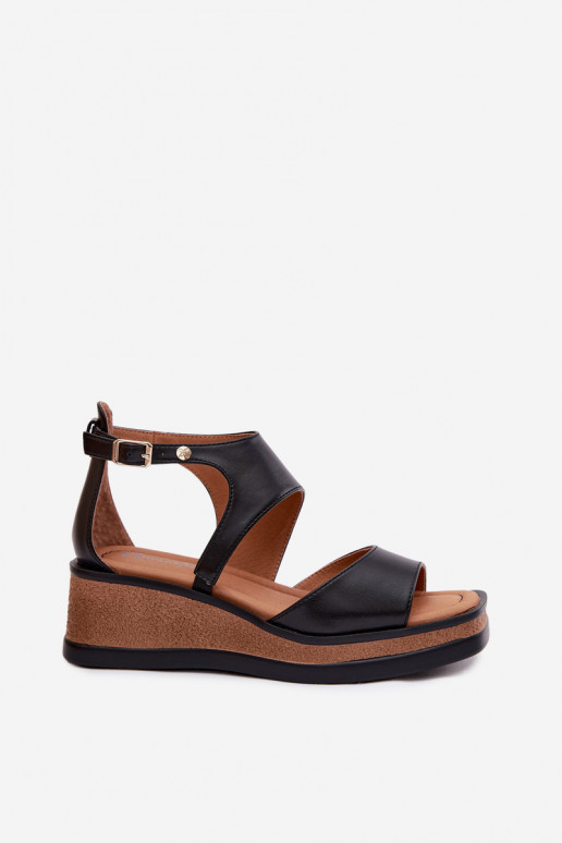 Sandali con piattaforma Tai turiciejka K7471-01 nero