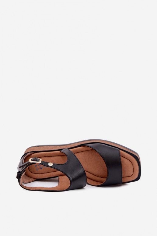 Sandali con piattaforma Tai turiciejka K7471-01 nero