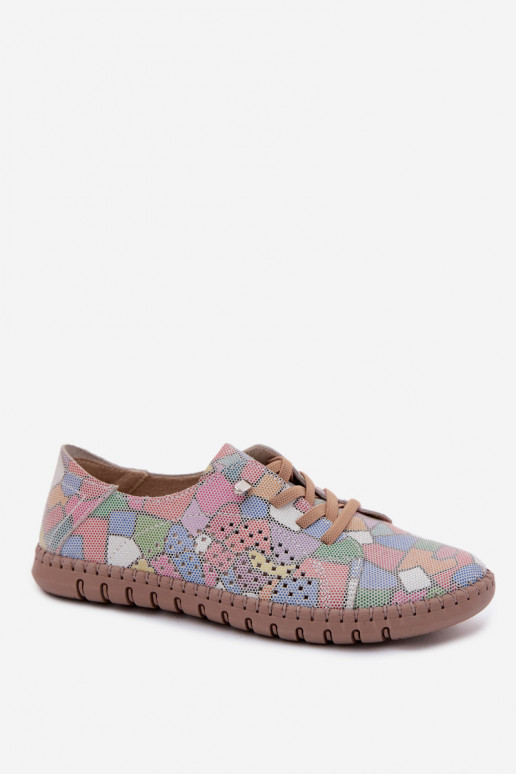 Scarpe con motivo e elementi traforati in suede sintetico di vari colori Belessa
