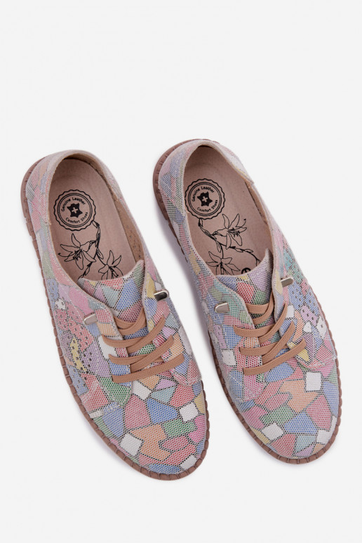 Scarpe con motivo e elementi traforati in suede sintetico di vari colori Belessa