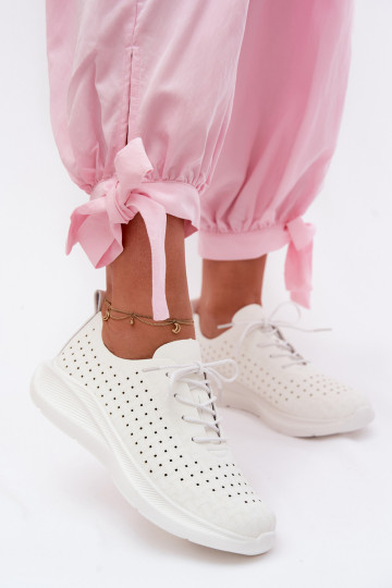 Scarpe sportive da donna con lacci in colore bianco Heressa