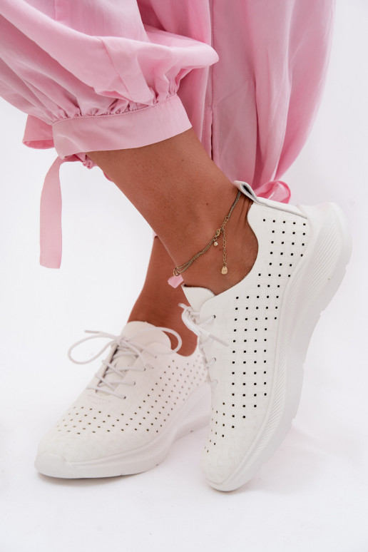 Scarpe traforate Stile sportivo Scarpe modello sneakers Femminile Colore bianco Heressa