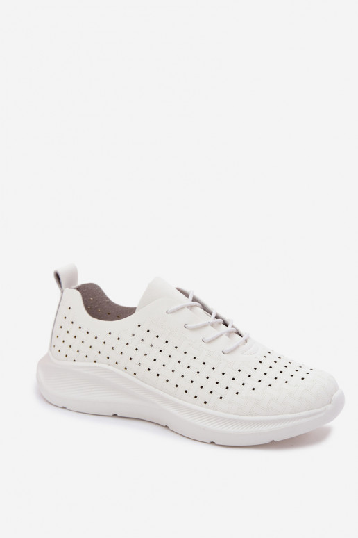 Scarpe traforate Stile sportivo Scarpe modello sneakers Femminile Colore bianco Heressa