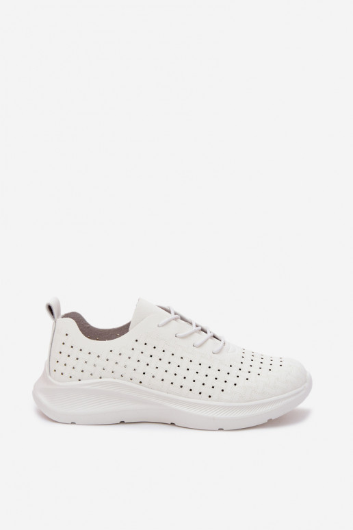 Scarpe traforate Stile sportivo Scarpe modello sneakers Femminile Colore bianco Heressa
