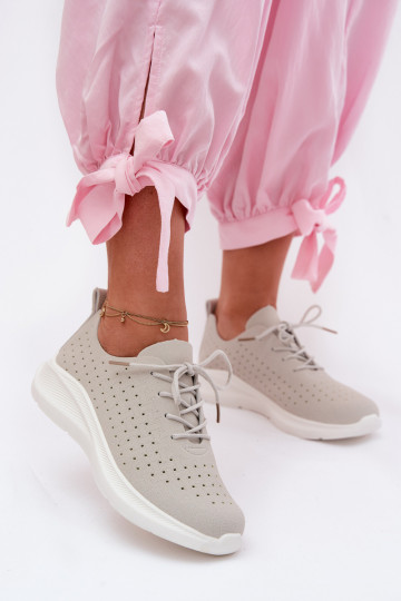 Scarpe traforate Stile sportivo Scarpe modello sneakers Femminile colore grigio Heressa 2