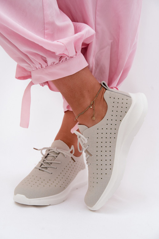 Scarpe traforate Stile sportivo Scarpe modello sneakers Femminile colore grigio Heressa