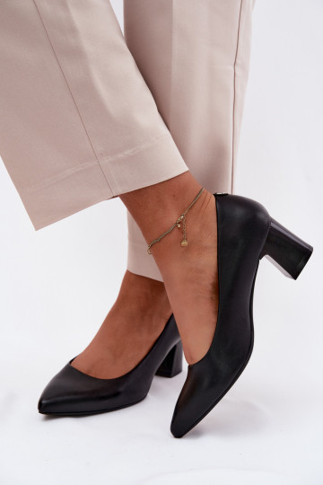 Scarpe con tacco Sergio Leone PB413 in colore nero