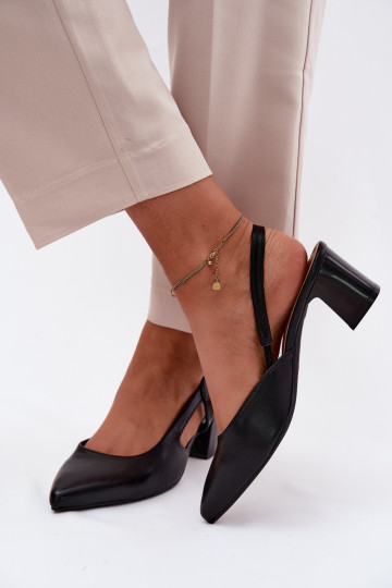 Sandali con tacco da donna Sergio Leone SK472 in colore nero