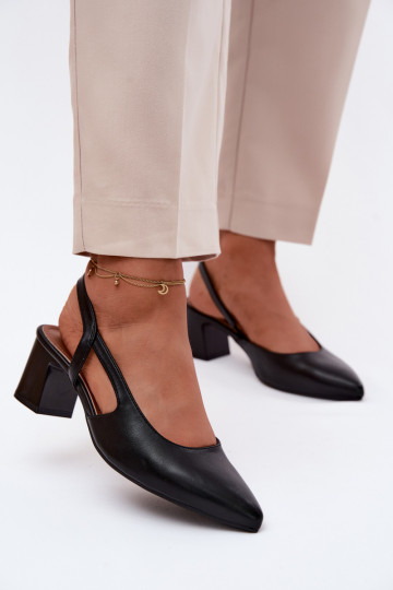 Sandali con tacco da donna Sergio Leone SK472 in colore nero 2