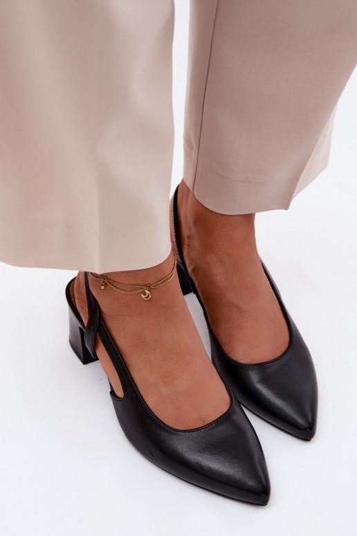 Sandali con tacco da donna Sergio Leone SK472 in colore nero