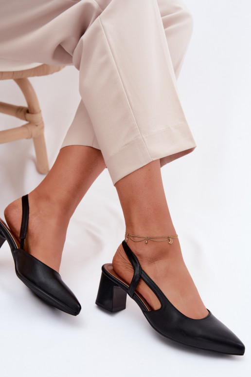 Sandali con tacco da donna Sergio Leone SK472 in colore nero